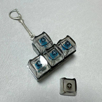 Keycaps transparents PC colorés en forme de Cœur, Chat, Ours, 2/3/4 touches, pour clavier, porte-clés pendentif, jouet de décompression DIY relaxant