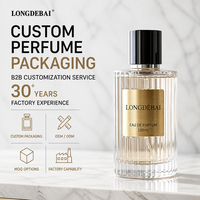 Flacon de parfum en verre transparent rond portable d'usine, vide, 30ML 50ML 100ML, rechargeable, avec bouchon magnétique et pulvérisateur à vis