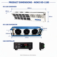 Unité de réfrigération pour remorque KD1180 9050 Watts avec compresseur de 310 cm³ et condenseur à flux parallèle pour stockage frigorifique d'aliments congelés