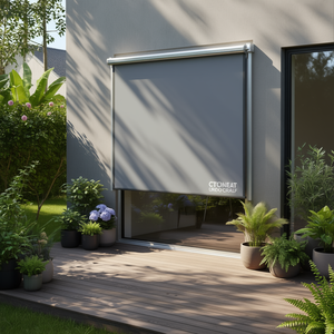 Tenda Laterale Retrattile Ctoneat 31.5x118.1 Pollici, Struttura in Alluminio Manuale, Riparo Esterno Stile Moderno - Product Image 2