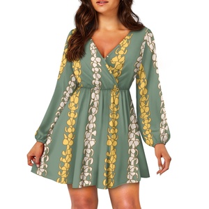 Новое дизайнерское модное элегантное и сексуальное платье с глубоким V-вырезом для женщин с принтом по требованию, Повседневная Свободная Женская юбка - Product Image 5