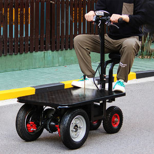 Çıkarılabilir koltuk Rideable taşıma arabası ile endüstriyel depo ağır elektrikli sepeti 4 tekerlekli Platform kargo sepeti - Product Image 6
