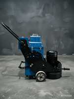 Meuleuse à béton industrielle manuelle portable, moteur 7,5 kW, largeur 450 mm, système de collecte des poussières intégré, meulage efficace