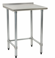 Table de travail robuste en acier inoxydable certifiée NSF avec base ouverte pour équipement de restauration commerciale – Vente en gros à prix usine