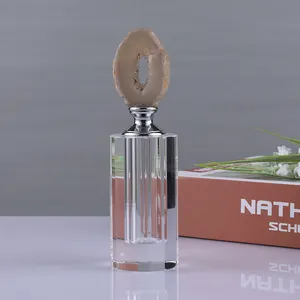 Bouteille <span class=keywords><strong>de</strong></span> parfum en cristal irrégulier pour femmes, Agate naturelle, géode polie, cristal Exclusive - Product Image 1