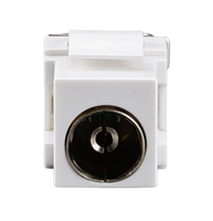 Conector Keystone Coaxial para TV, Conector Hembra CATV, Enchufe para Instalar en el Panel de la Pared para Conectar a la Televisión por Cable