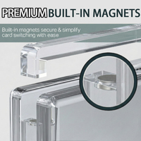 Étui de rangement pour cartes gradées en acrylique moderne Elite – Fermeture magnétique, protection UV, qualité archivistique, léger, pour l'affichage en salle de jeux TCG