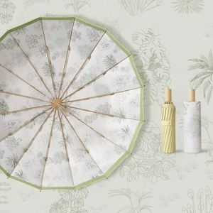 Ombrello di lusso latte francese a 3 stadi per donne 16K protezione UV di fascia alta VIP regalo capolavoro parasole manuale - Product Image 1