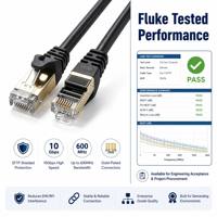 Câble Ethernet blindé RJ45 Cat 7 haute vitesse CCA S/FTP, directement de l'usine, pour routeur, jeux et centre de données