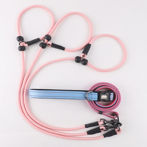 Guinzaglio Doppio per Cani con Rotazione a 360° Anti-Groviglio, Corda in Nylon Resistente, Regolabile, Morbido, Durevole, con Stampa Riflettente per 2 Cani - Product Image 5