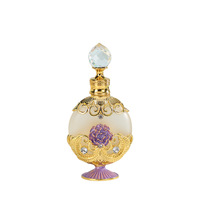 Flacon de parfum d'huile essentielle antique en verre vide fantaisie de luxe de 15 ml avec bâtonnet en verre