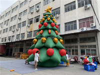 Árbol de Navidad Inflable Gigante para Exteriores con Adorno Navideño de Bola Brillante