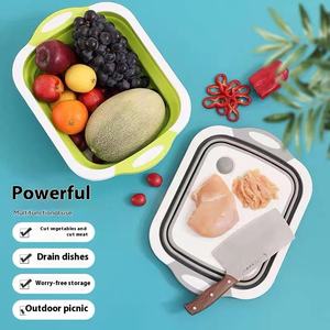 Planche à découper pliante multifonctionnelle Évier de cuisine en plastique Lavabo à légumes Panier d'égouttage pour <span class=keywords><strong>Amazon</strong></span> Nouvelles fournitures - Product Image 5