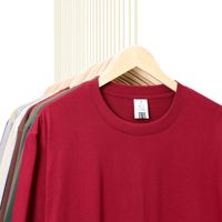 Camiseta de hombre de algodón peinado de 270 g, de color liso, estilo vintage, de hombros caídos, manga corta, de doble hilo, en tonos tierra, de corte holgado.