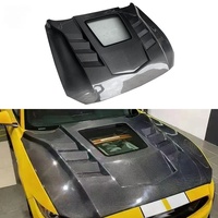 Nouveauté : Capot en verre transparent carbone pour Ford Mustang S550 2015-2022, kit carrosserie amélioré, pare-chocs de voiture, capot en verre transparent