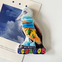 Kustom Ekuador Magnet kulkas unik suvenir wisatawan kulkas Magnet bentuk burung suvenir kreatif hadiah 3D stiker magnetik