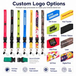 Custom Logo Printed Polyester <b>Lanyard</b> for ID <b>Badge</b> <b>Holder</b> High Quality Sublimation Promotional Neck <b>Lanyards</b> for Events Office - Product Image 2