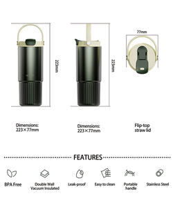 Nuevo Vaso Térmico de Acero Inoxidable 316 de 30oz (2026), Color Gris Oscuro, Acanalado, con Asa y Tapa, Termo Personalizable con Logotipo, <span class=keywords><strong>para</strong></span> Auto, Mantiene Temperatura por 24 Horas - Product Image 4