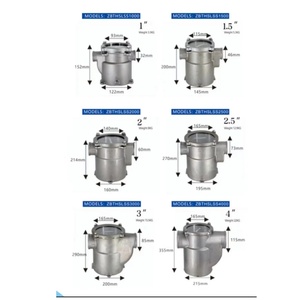 Filtre à eau marin en acier inoxydable 316L avec couvercle transparent, résistant à la corrosion, pour système de refroidissement de yacht et bateau - Product Image 6