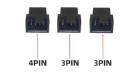Kabel ekstensi kipas pendingin CPU Male ke Female 2540-4 pin untuk kabel kipas komputer
