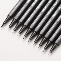 10 pièces/ensemble encre étanche noir Micron Neelde dessin stylo Pigment ligne Fine croquis marqueurs stylo pour peinture à la main anime Art fournitures