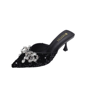 Latest Ladies <b>Pointed</b> <b>Toe</b> Slip-On Solid Fashion Trend Plus Size Comfortable <b>Flat</b> Bowknot Casual Sandals - Product Image 6