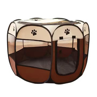 Parc de jeu pliable pour chats, enclos d'exercice portable, tente de jeu intérieure, luxe moderne toutes saisons, emballage en boîte avec plateau en plastique