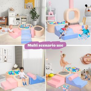 บล็อกโฟมนุ่มสำหรับเด็กเล็กแบบกำหนดเอง OEM TenderPlayful พร้อมบ่อบอล เฟอร์นิเจอร์นุ่มสำหรับเด็กเล็กในร่ม - Product Image 2