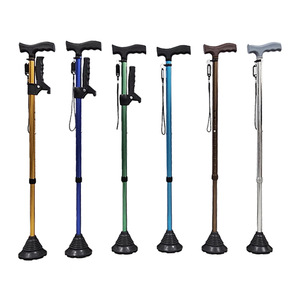 Adjustable Telescopic Aluminum Alloy <b>Walking</b> <b>Stick</b> With Non Slip Handle For Elderly Mobility Support - Product Image 3