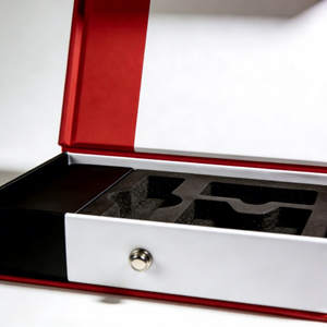 Boîte magnétique personnalisée de luxe avec logo imprimé <span class=keywords><strong>sur</strong></span> mesure, couleur blanc <span class=keywords><strong>et</strong></span> <span class=keywords><strong>rouge</strong></span>, emballage cosmétique en carton rigide avec insert - Product Image 3