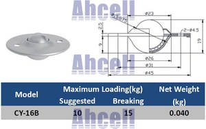 POM Kunststoff-Kugel-Roller CY-16B-PL Kugel-Übertragungseinheit Förderband OmniBall Schwerkraftwalze Glas-Übertragungssystem Rotor - Product Image 2