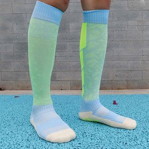 Wholesale Men Crew Soccer Orange Knitted <b>Spring</b> <b>Compression</b> Football Socks - Product Image 5