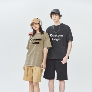Camiseta de Hombre Personalizada con Logotipo Serigrafiado, 100% Algodón Jersey, Estilo Vintage, Lisa, Lavada con Ácido - Product Image 2