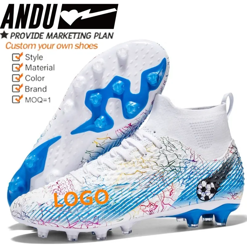 Size 33-46 Factory Wholesale Designer Professional Turf Athletic TPU Football Soccer Shoes For Men Custom Soccer Shoes