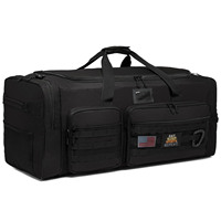 Sac de voyage surdimensionné multi-poches, avec sangles extérieures modulaires et bandoulière amovible, sac de sport robuste pour équipement