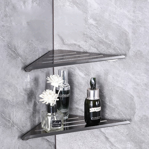 Étagère d'angle murale triangulaire en acier inoxydable <span class=keywords><strong>pour</strong></span> cuisine moderne, étanche et écologique, idéale <span class=keywords><strong>pour</strong></span> salle de bain d'hôtel et <span class=keywords><strong>douche</strong></span> - Product Image 1