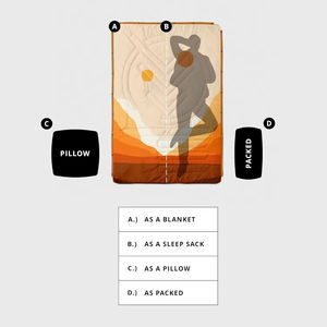 Logo personnalisé ODM couverture de camping portable imperméable à l'eau rembourrée couverture en duvet d'extérieur pour la randonnée hivernale et les voyages - Product Image 5