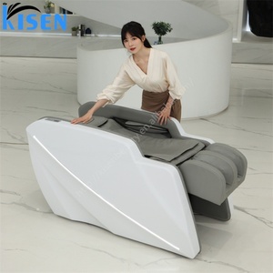 Kisen 2025 Luxury Hair Washing Station Optional Waterfall Showerhead Head Spa Salon Shampoo Bed Electric <b>LED</b> Mood <b>Lighting</b> - Product Image 6
