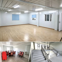 Maison Modulaire Conteneurisée à 2 Étages à Bas Prix, Mur en Verre, Structure en Acier Moderne, Appartement Préfabriqué Compact, Salon, École