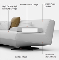 Sofá de Cuero de Primera Capa, Estilo Moderno, Simple y de Lujo, Ajustable, para Tres Personas, Ideal para Oficina en Casa y Sala de Estar