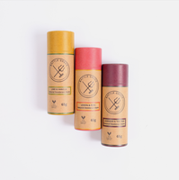 Tube de baume à lèvres en papier kraft biodégradable et recyclable de luxe, 2 oz 5g, avec bouchon poussoir, déodorant, stick de protection solaire SPF50