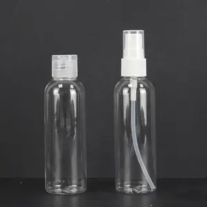 Botella vacía de plástico transparente con espray para mascotas, botella de plástico transparente con espray, 100ml, venta al por mayor