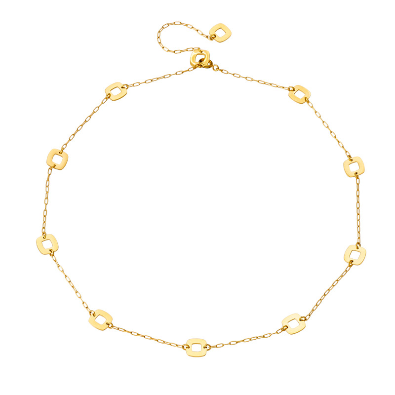 Gold--necklace--40cm+5cm