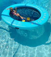 Hamaca de agua flotante portátil personalizada con flotador de malla, tumbona de natación, hamaca de agua inflable para piscina