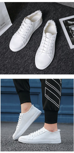 Chaussures blanches en <span class=keywords><strong>toile</strong></span> à pompons pour hommes Printemps Été Nouvelles chaussures décontractées Chaussures basses pour hommes Vente en gros Chaussures plates polyvalentes à la mode - Product Image 5