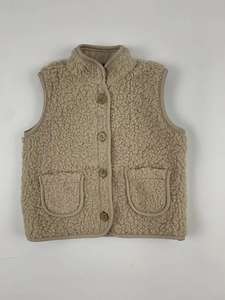 Unisex Baby Kids Winter Sleeveless Sherpa <strong>Gilet</strong> Soft and Warm with Cotton Lining Outerwear Coat Fuzzy Jacket - Product Image 5
