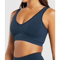 Col en U Design Femmes Sport Wear Workout Fitness Yoga Avec Coussinets U Forme Retour Soutien-Gorge