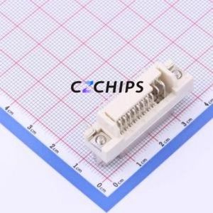 D-DVI0R24P-F000 DVI Connector Through hole Component (THT) Connector DVI-I (Dual Link) Female 24+5 Right Angle Insert - Product Image 2