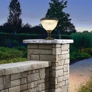 IP65 Waterproof Remote Control Dimmable Outdoor Patio Garden Fence Post Landscape Solar Post Lights