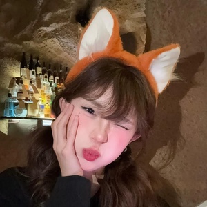 여성 소녀들을 위한 도매 귀여운 털복숭이 여우 귀 머리띠 플러시 고양이 귀 헤어밴드 코스프레 파티 카와이 부드러운 헤어 액세서리 - Product Image 4